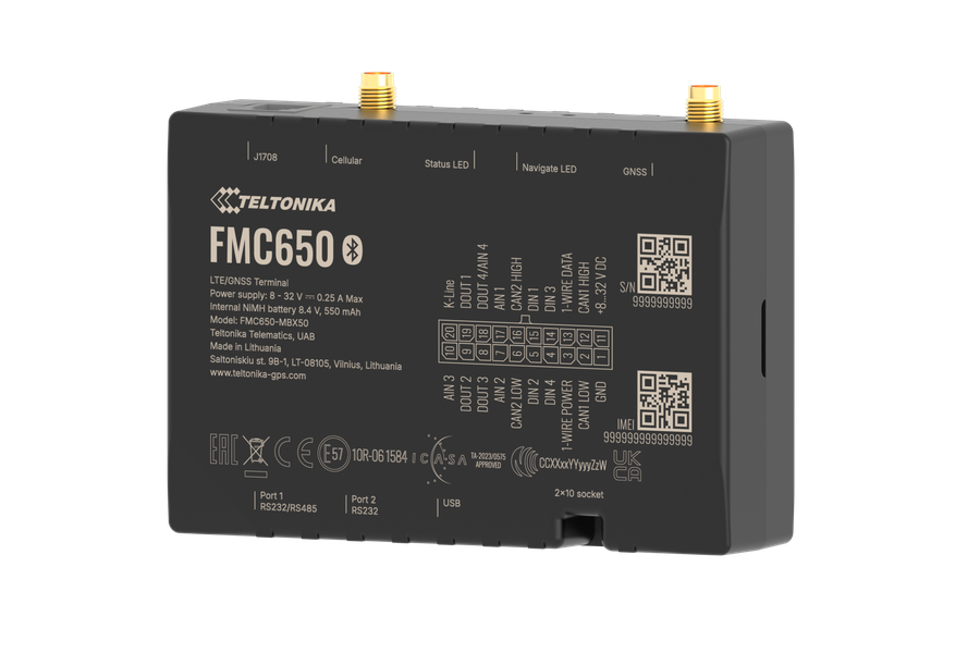 Teltonika FMC650 — telematics device product shot