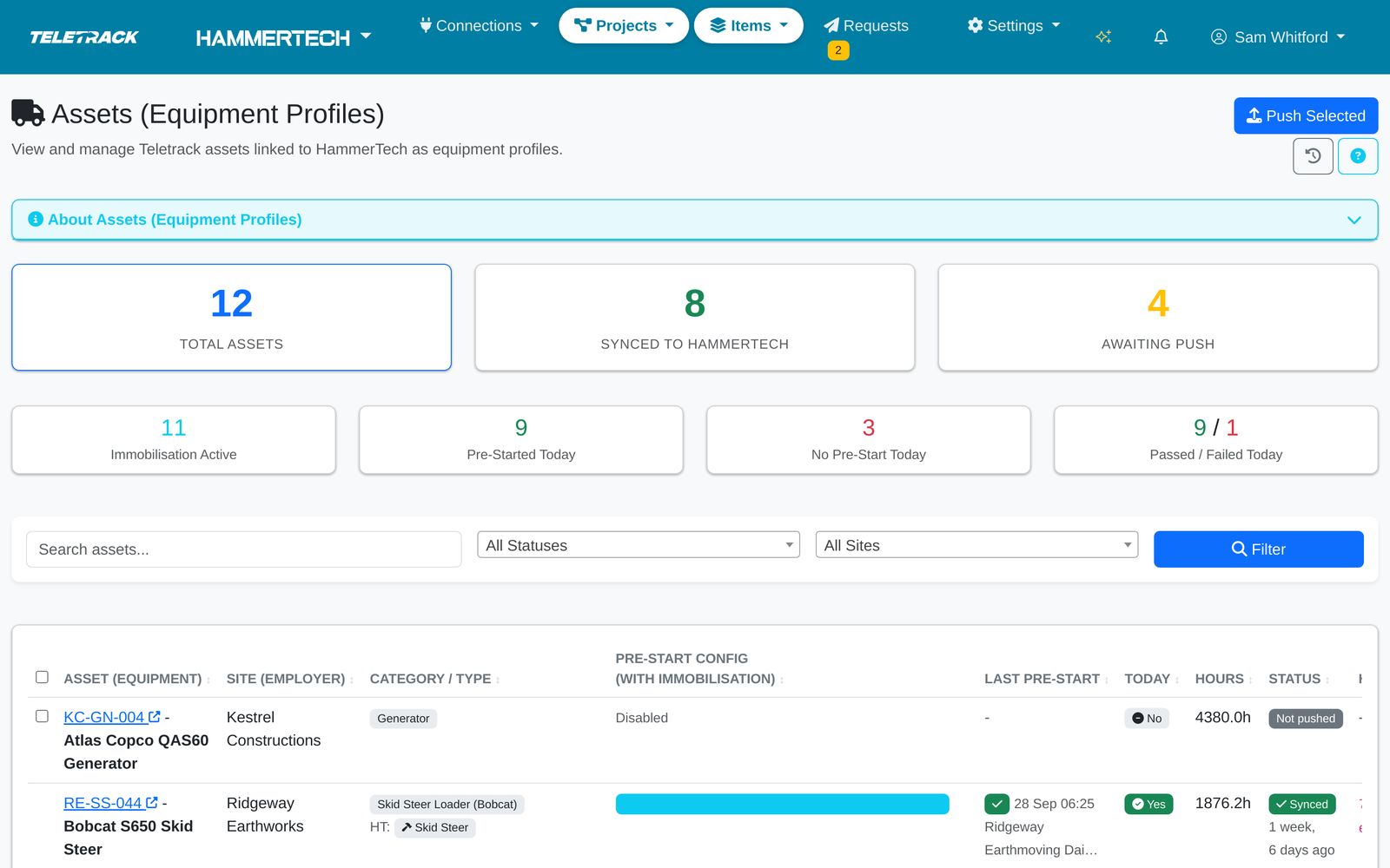 Teletrack platform — Assets