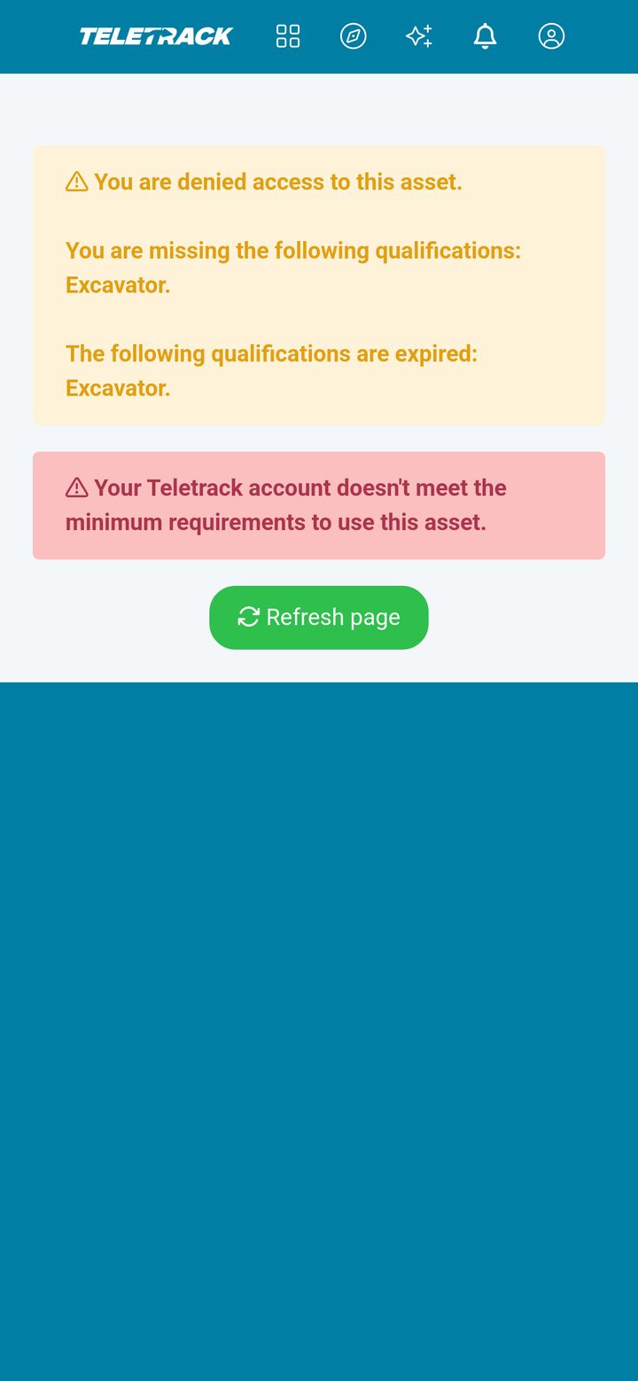 Teletrack app — Access denied, expired ticket