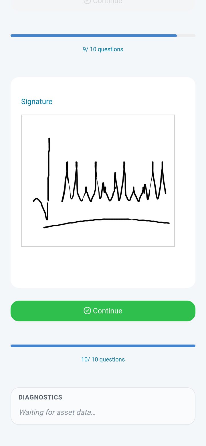 Teletrack app — Signature